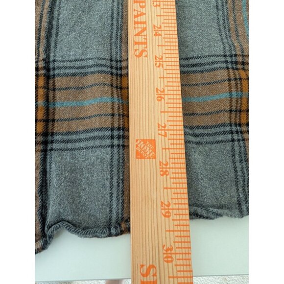 J Crew Plaid Mid Weight Flannel Workshirt Mens XL Gray Classic Fit Button Front - Picture 9 of 9